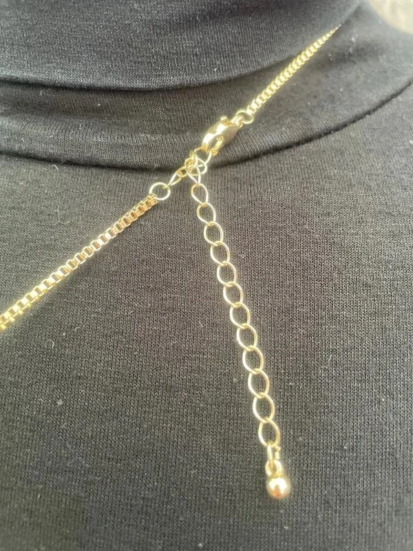 Collier sautoir chainette et perles doré – photo 5